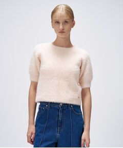 cloenc / クロエンス ニット・セーター | 【手洗い可】フェザーヤーンハーフスリーブニット
