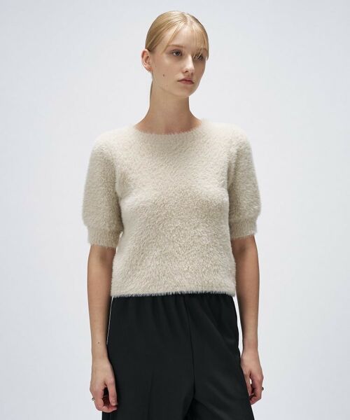cloenc / クロエンス ニット・セーター | 【手洗い可】フェザーヤーンハーフスリーブニット | 詳細2