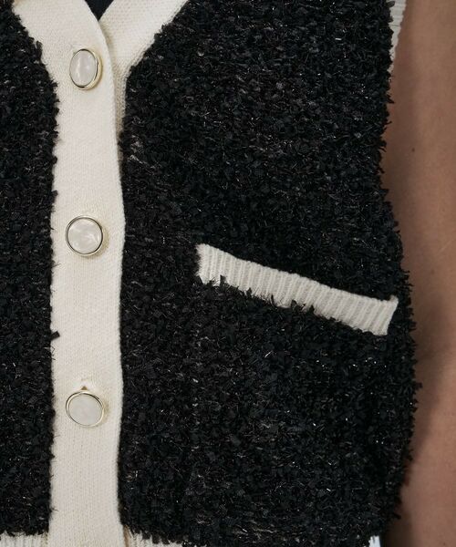 cloenc / クロエンス ベスト | リボンヤーンカーディガンニットベスト | 詳細10