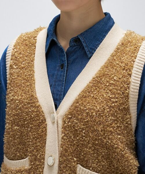 cloenc / クロエンス ベスト | リボンヤーンカーディガンニットベスト | 詳細15