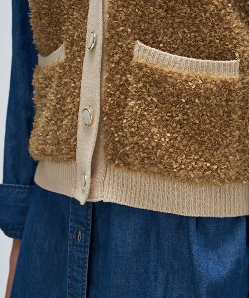 cloenc / クロエンス ベスト | リボンヤーンカーディガンニットベスト | 詳細17