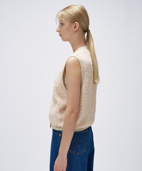 cloenc / クロエンス ベスト | リボンヤーンカーディガンニットベスト | 詳細3