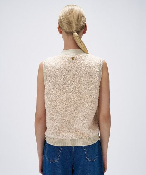 cloenc / クロエンス ベスト | リボンヤーンカーディガンニットベスト | 詳細4
