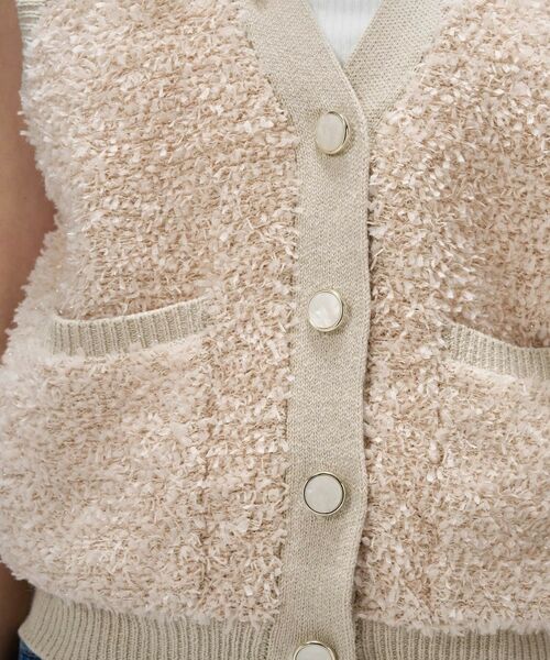 cloenc / クロエンス ベスト | リボンヤーンカーディガンニットベスト | 詳細5
