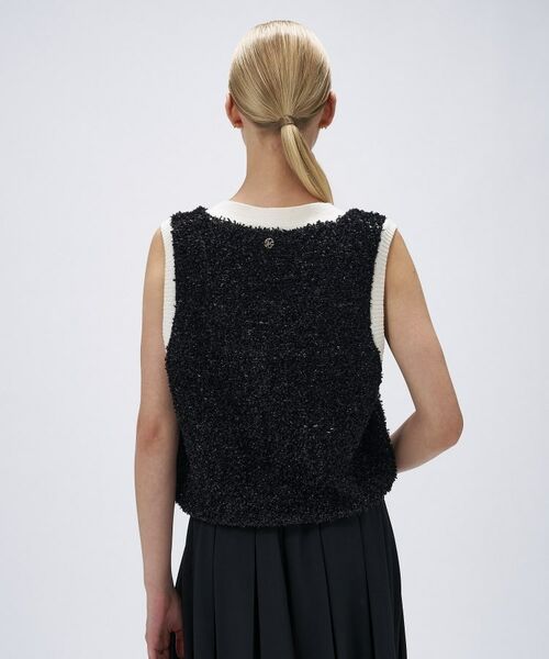 cloenc / クロエンス ベスト | リボンヤーンカーディガンニットベスト | 詳細9