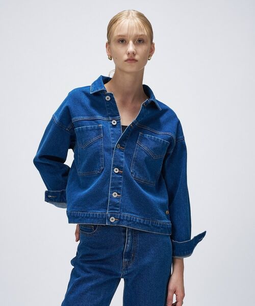 cloenc / クロエンス Gジャン・デニムジャケット | 【手洗い可】ストレッチデニムジャケット(ブルー(092))