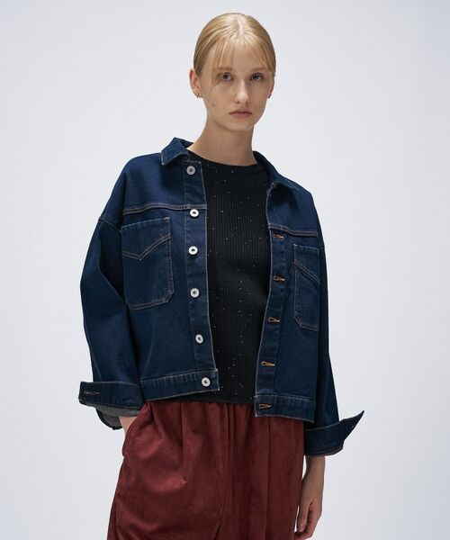 cloenc / クロエンス Gジャン・デニムジャケット | 【手洗い可】ストレッチデニムジャケット(ネイビー(094))