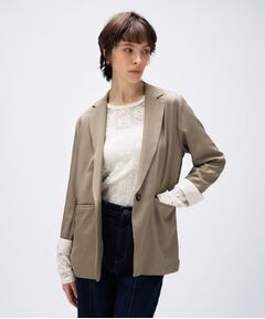 cloenc / クロエンス テーラードジャケット | 【セットアップ／手洗い可】ポイントカラーテーラードジャケット