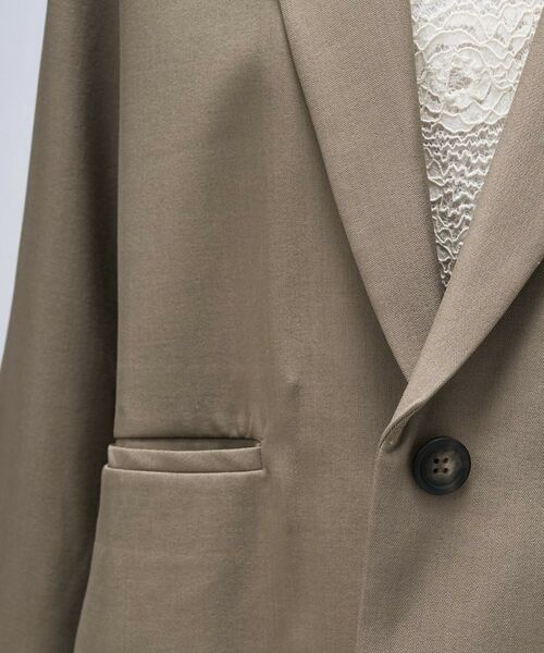 cloenc / クロエンス テーラードジャケット | 【セットアップ／手洗い可】ポイントカラーテーラードジャケット | 詳細12