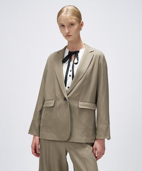 cloenc / クロエンス テーラードジャケット | 【セットアップ／手洗い可】ポイントカラーテーラードジャケット | 詳細14