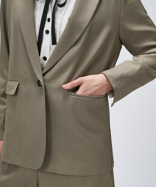 cloenc / クロエンス テーラードジャケット | 【セットアップ／手洗い可】ポイントカラーテーラードジャケット | 詳細17