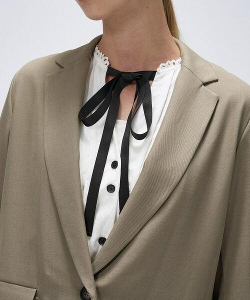 cloenc / クロエンス テーラードジャケット | 【セットアップ／手洗い可】ポイントカラーテーラードジャケット | 詳細18