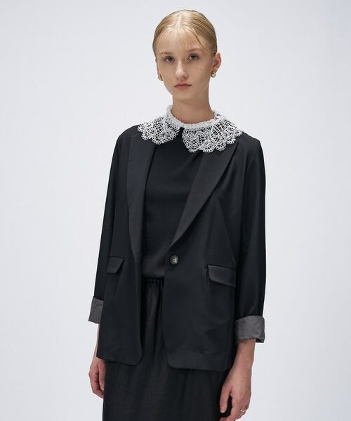 cloenc / クロエンス テーラードジャケット | 【セットアップ／手洗い可】ポイントカラーテーラードジャケット | 詳細27