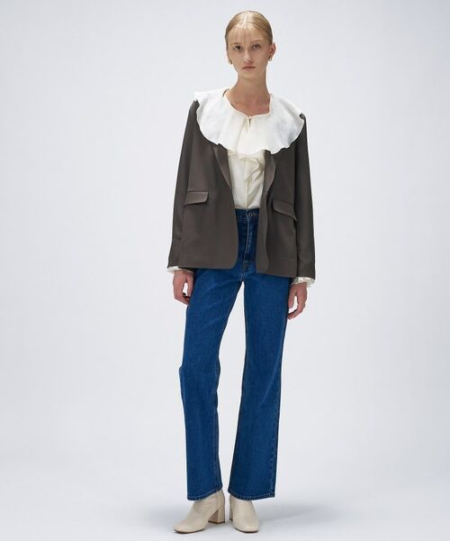 cloenc / クロエンス テーラードジャケット | 【セットアップ／手洗い可】ポイントカラーテーラードジャケット | 詳細6