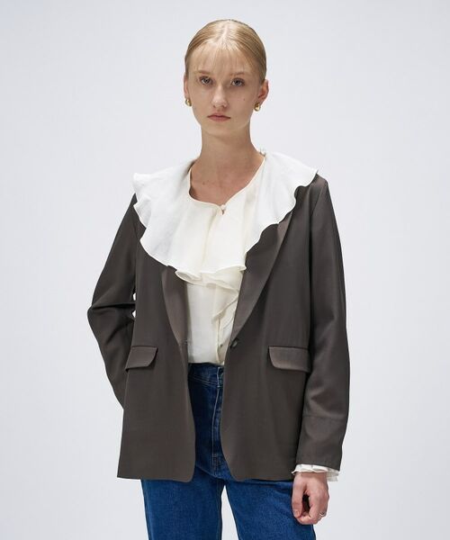 cloenc / クロエンス テーラードジャケット | 【セットアップ／手洗い可】ポイントカラーテーラードジャケット | 詳細7