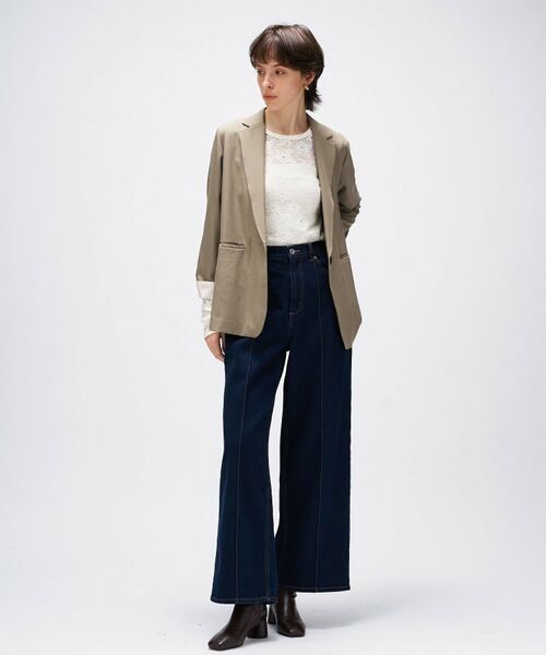 cloenc / クロエンス テーラードジャケット | 【セットアップ／手洗い可】ポイントカラーテーラードジャケット | 詳細8