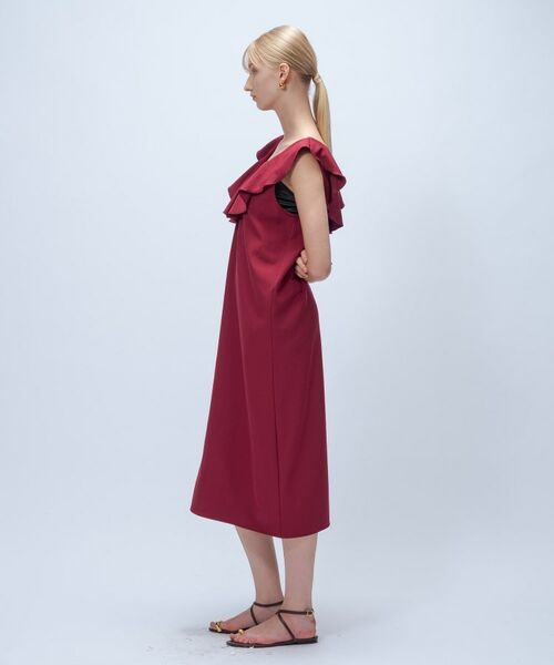 cloenc / クロエンス ロング・マキシ丈ワンピース | 【手洗い可】フリルVネックジャンパースカート | 詳細9