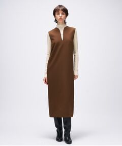 cloenc / クロエンス ロング・マキシ丈ワンピース | 【マシンウォッシュ】キーネックジャンパースカート