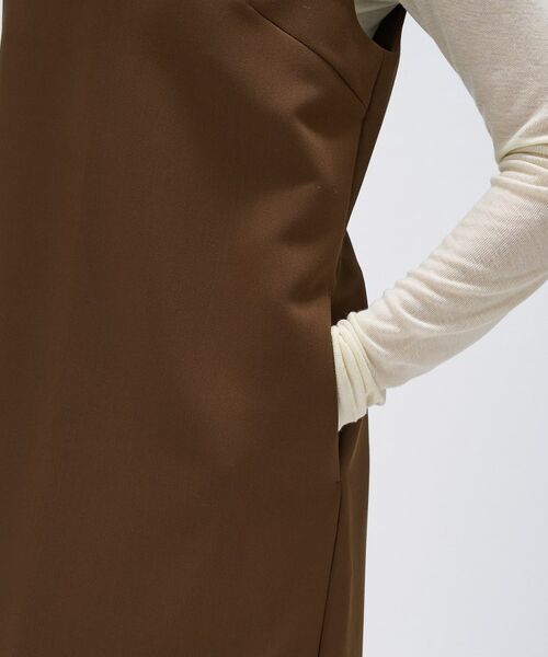 cloenc / クロエンス ロング・マキシ丈ワンピース | 【マシンウォッシュ】キーネックジャンパースカート | 詳細11