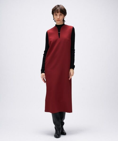 cloenc / クロエンス ロング・マキシ丈ワンピース | 【マシンウォッシュ】キーネックジャンパースカート | 詳細15