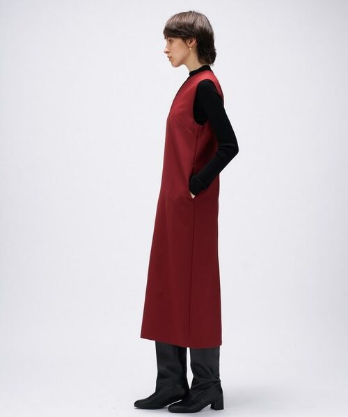 cloenc / クロエンス ロング・マキシ丈ワンピース | 【マシンウォッシュ】キーネックジャンパースカート | 詳細16