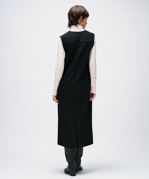 cloenc / クロエンス ロング・マキシ丈ワンピース | 【マシンウォッシュ】キーネックジャンパースカート | 詳細3