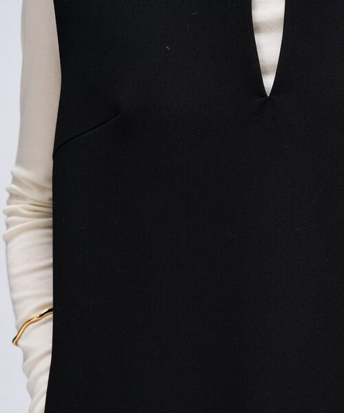 cloenc / クロエンス ロング・マキシ丈ワンピース | 【マシンウォッシュ】キーネックジャンパースカート | 詳細4