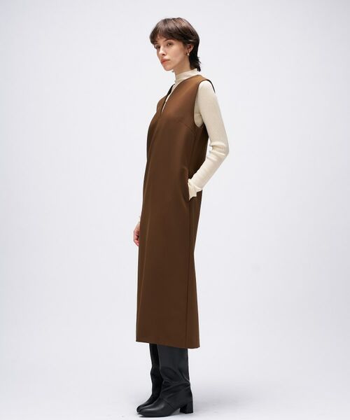 cloenc / クロエンス ロング・マキシ丈ワンピース | 【マシンウォッシュ】キーネックジャンパースカート | 詳細7