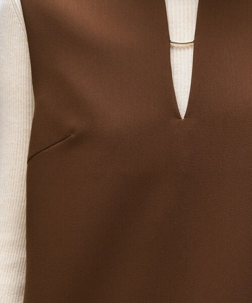 cloenc / クロエンス ロング・マキシ丈ワンピース | 【マシンウォッシュ】キーネックジャンパースカート | 詳細9