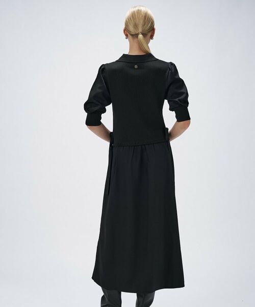 cloenc / クロエンス ロング・マキシ丈ワンピース | 【マシンウォッシュ】ドッキングニットワンピース | 詳細11