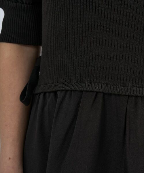 cloenc / クロエンス ロング・マキシ丈ワンピース | 【マシンウォッシュ】ドッキングニットワンピース | 詳細13