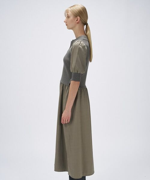 cloenc / クロエンス ロング・マキシ丈ワンピース | 【マシンウォッシュ】ドッキングニットワンピース | 詳細3