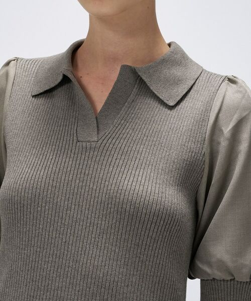 cloenc / クロエンス ロング・マキシ丈ワンピース | 【マシンウォッシュ】ドッキングニットワンピース | 詳細6