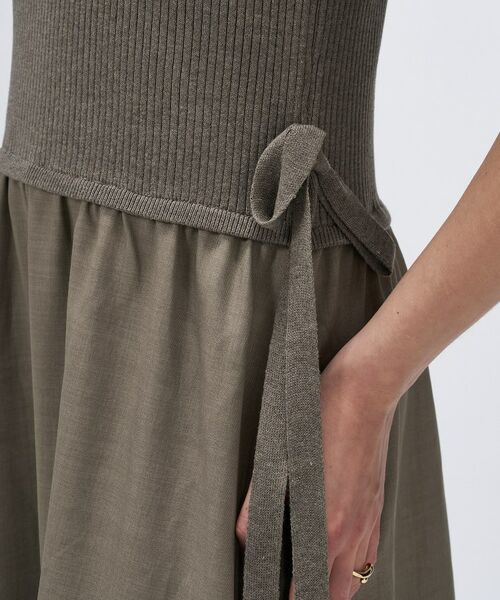 cloenc / クロエンス ロング・マキシ丈ワンピース | 【マシンウォッシュ】ドッキングニットワンピース | 詳細7