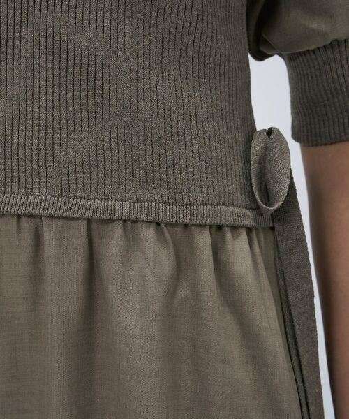 cloenc / クロエンス ロング・マキシ丈ワンピース | 【マシンウォッシュ】ドッキングニットワンピース | 詳細8