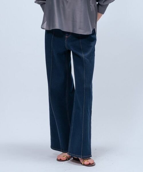 cloenc / クロエンス デニムパンツ | 【マシンウォッシュ】ストレッチデニムワイドパンツ | 詳細10