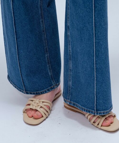 cloenc / クロエンス デニムパンツ | 【マシンウォッシュ】ストレッチデニムワイドパンツ | 詳細21