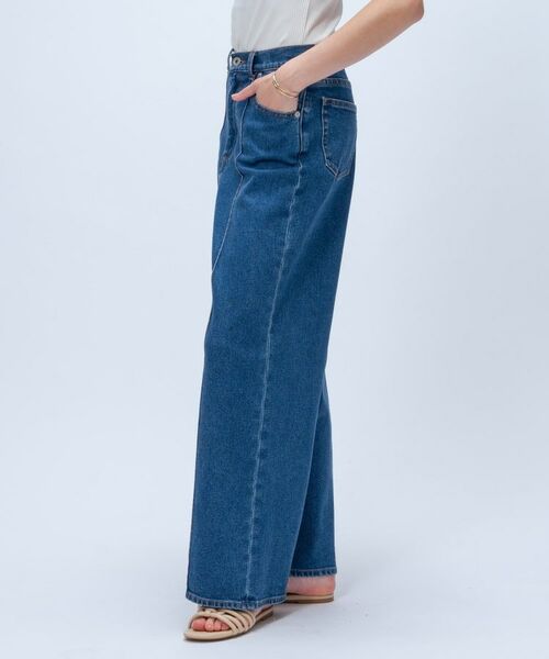 cloenc / クロエンス デニムパンツ | 【マシンウォッシュ】ストレッチデニムワイドパンツ | 詳細3