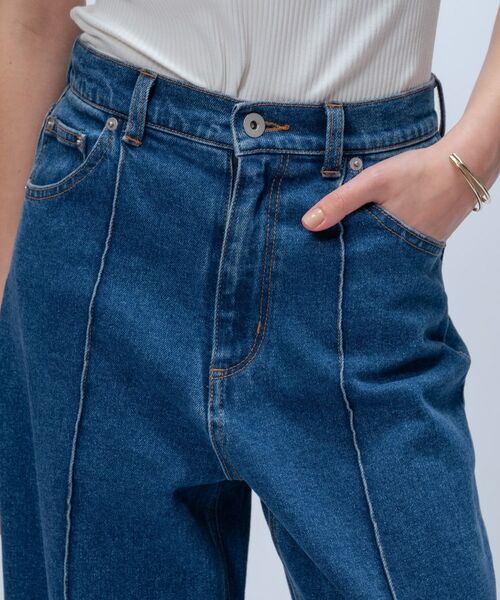 cloenc / クロエンス デニムパンツ | 【マシンウォッシュ】ストレッチデニムワイドパンツ | 詳細5