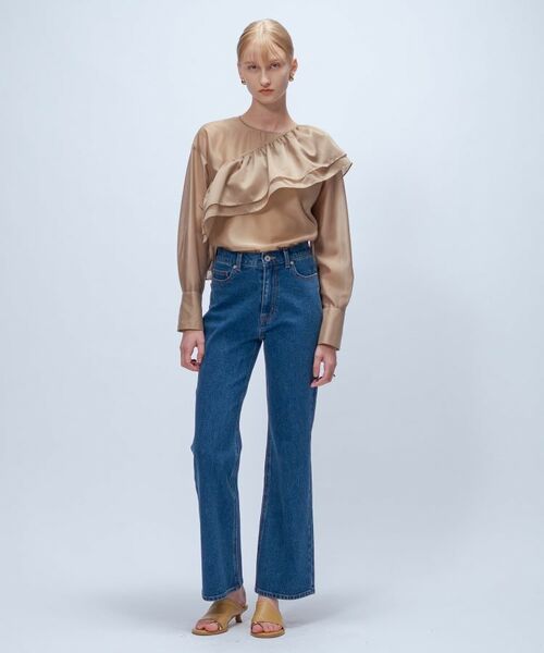 cloenc / クロエンス デニムパンツ | 【マシンウォッシュ】ストレッチデニムフレアパンツ | 詳細1