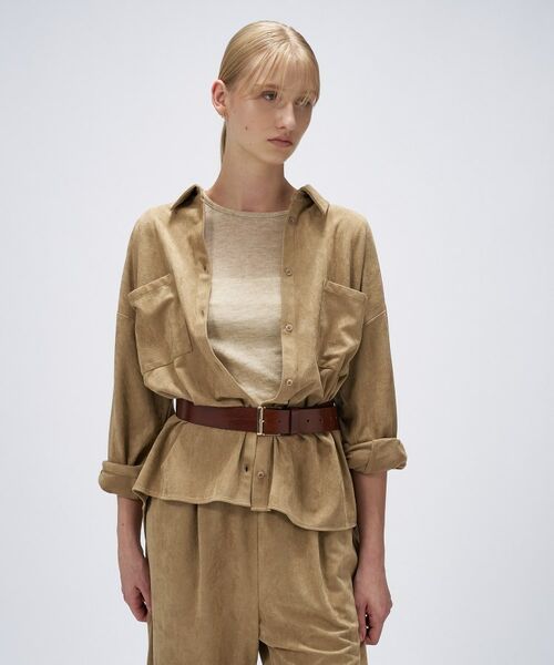 cloenc / クロエンス シャツ・ブラウス | 【セットアップ／手洗い可】フェイクスウェードシャツ | 詳細2