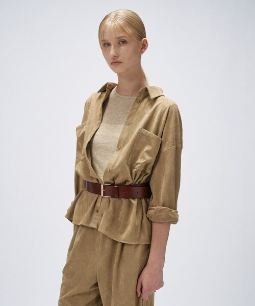 cloenc / クロエンス シャツ・ブラウス | 【セットアップ／手洗い可】フェイクスウェードシャツ | 詳細3