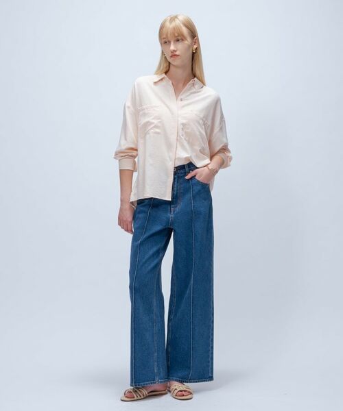 cloenc / クロエンス シャツ・ブラウス | 【手洗い可】フィブリルサテンシャツ | 詳細1