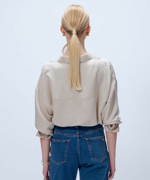 cloenc / クロエンス シャツ・ブラウス | 【手洗い可】フィブリルサテンシャツ | 詳細10