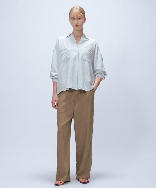 cloenc / クロエンス シャツ・ブラウス | 【手洗い可】フィブリルサテンシャツ | 詳細13