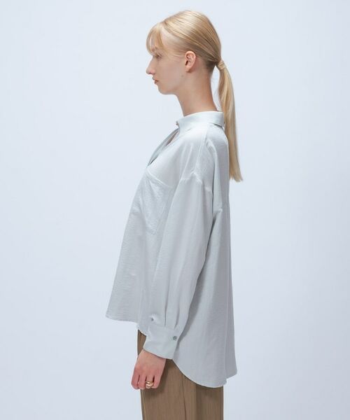 cloenc / クロエンス シャツ・ブラウス | 【手洗い可】フィブリルサテンシャツ | 詳細15