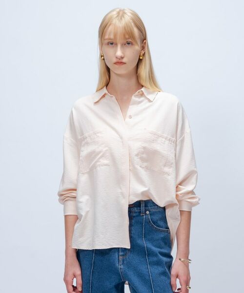 cloenc / クロエンス シャツ・ブラウス | 【手洗い可】フィブリルサテンシャツ | 詳細2
