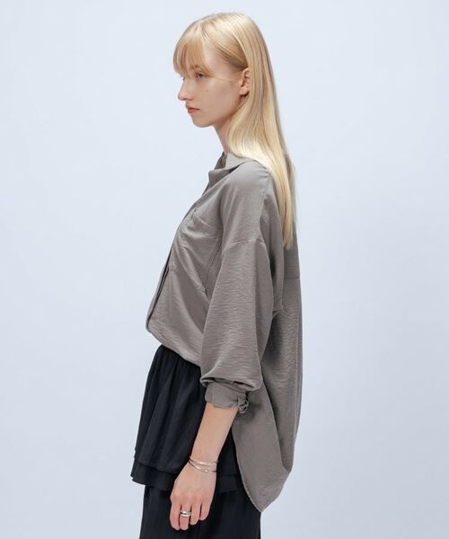 cloenc / クロエンス シャツ・ブラウス | 【手洗い可】フィブリルサテンシャツ | 詳細23