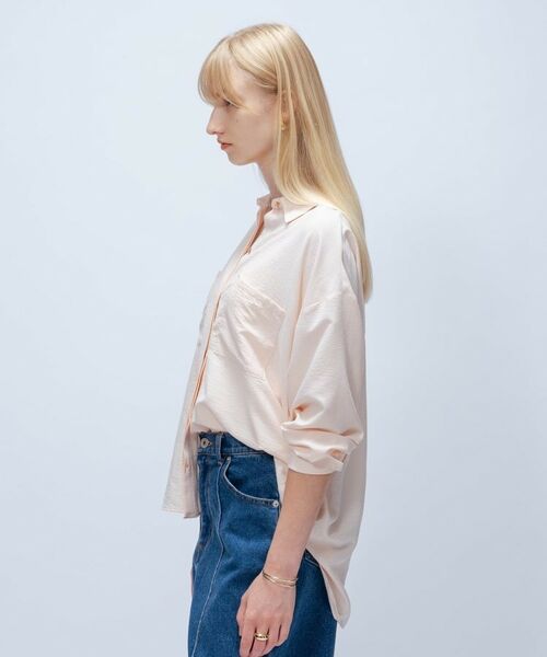 cloenc / クロエンス シャツ・ブラウス | 【手洗い可】フィブリルサテンシャツ | 詳細3