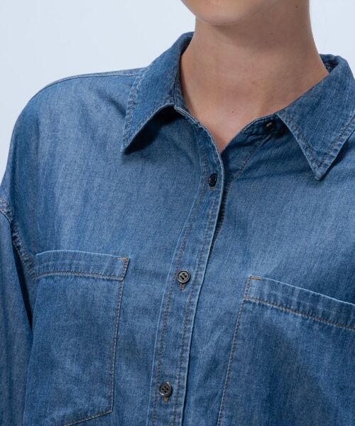 cloenc / クロエンス シャツ・ブラウス | 【マシンウォッシュ】ライトウェイトデニムシャツ | 詳細10